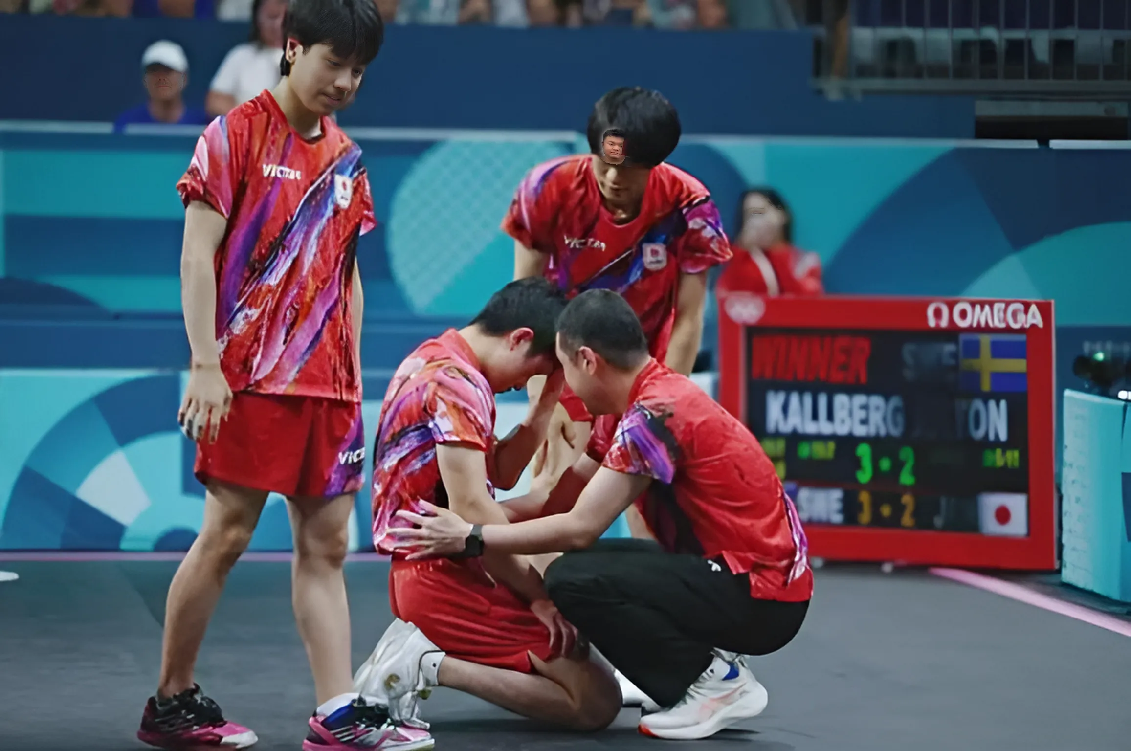 包含瑞典乒乓球队险胜中国乒乓球队，王皓统治全场的词条